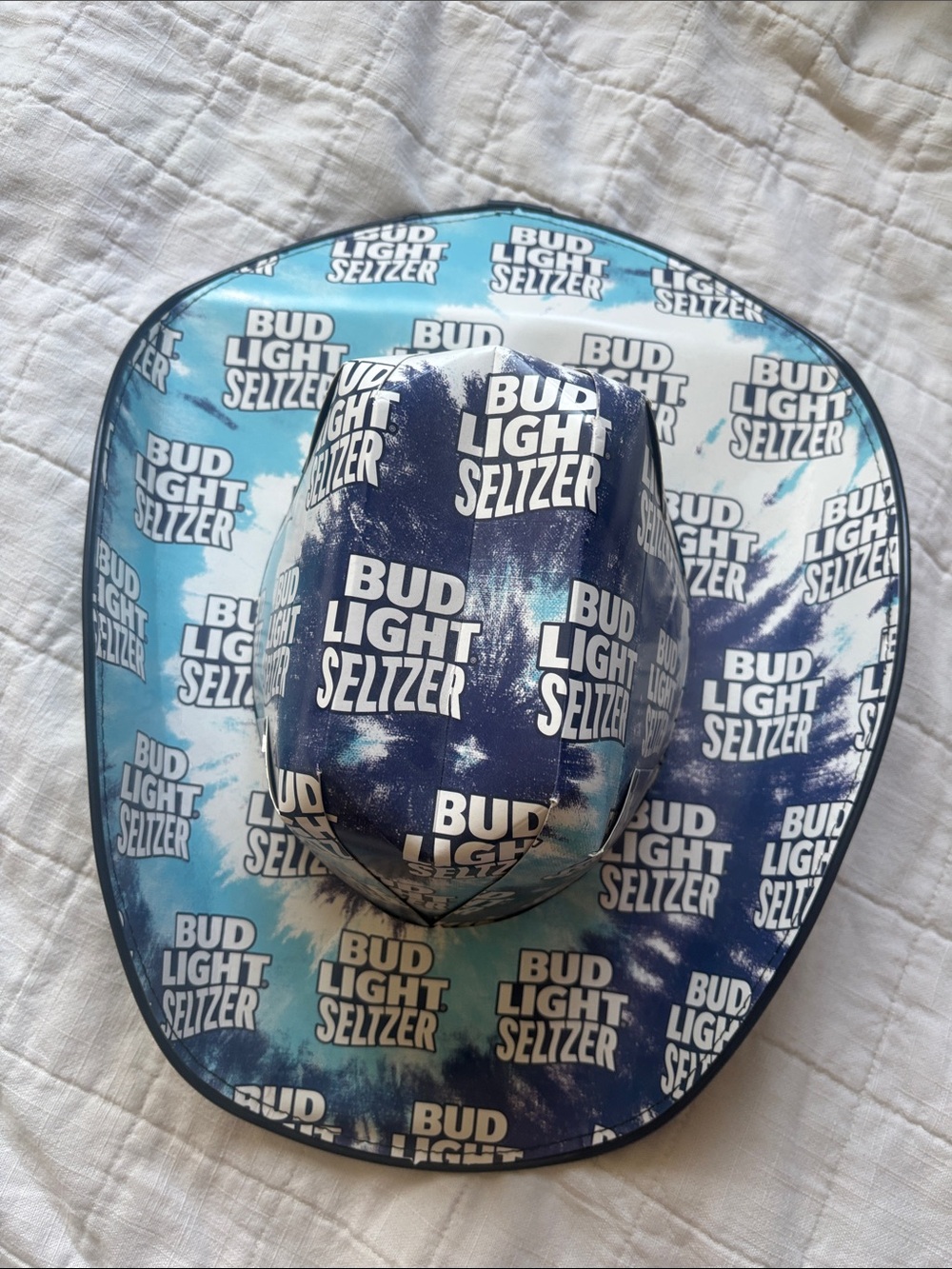 Bud Light Seltzer Branded Cowboy Hat - Blue & White